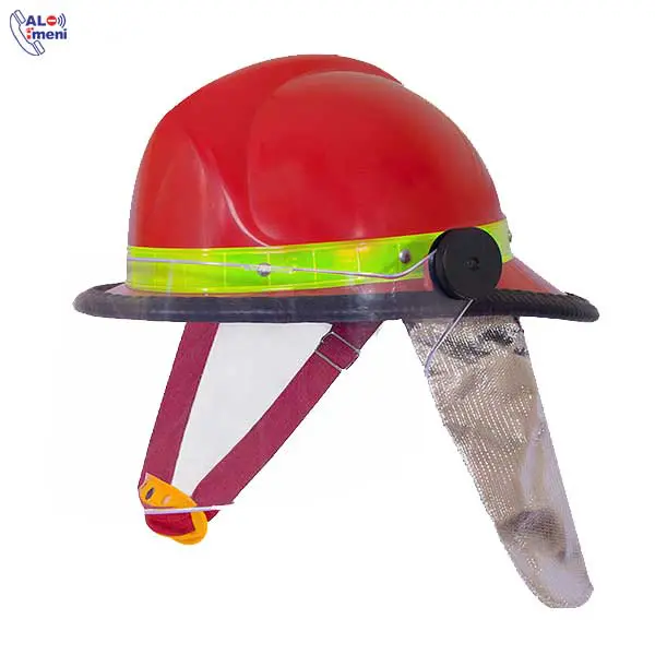 کلاه آتش نشانی FFH با نقاب و پشتی نسوز