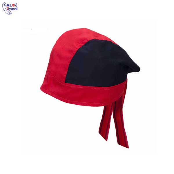 کلاه آشپزی ترکی قرمز مشکی