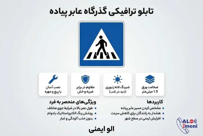 تابلو عبور عابر پیاده