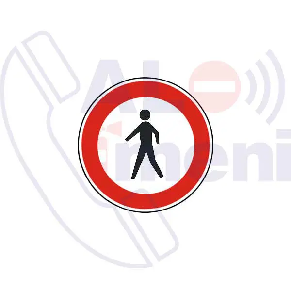 تابلو عبور عابرین پیاده ممنوع