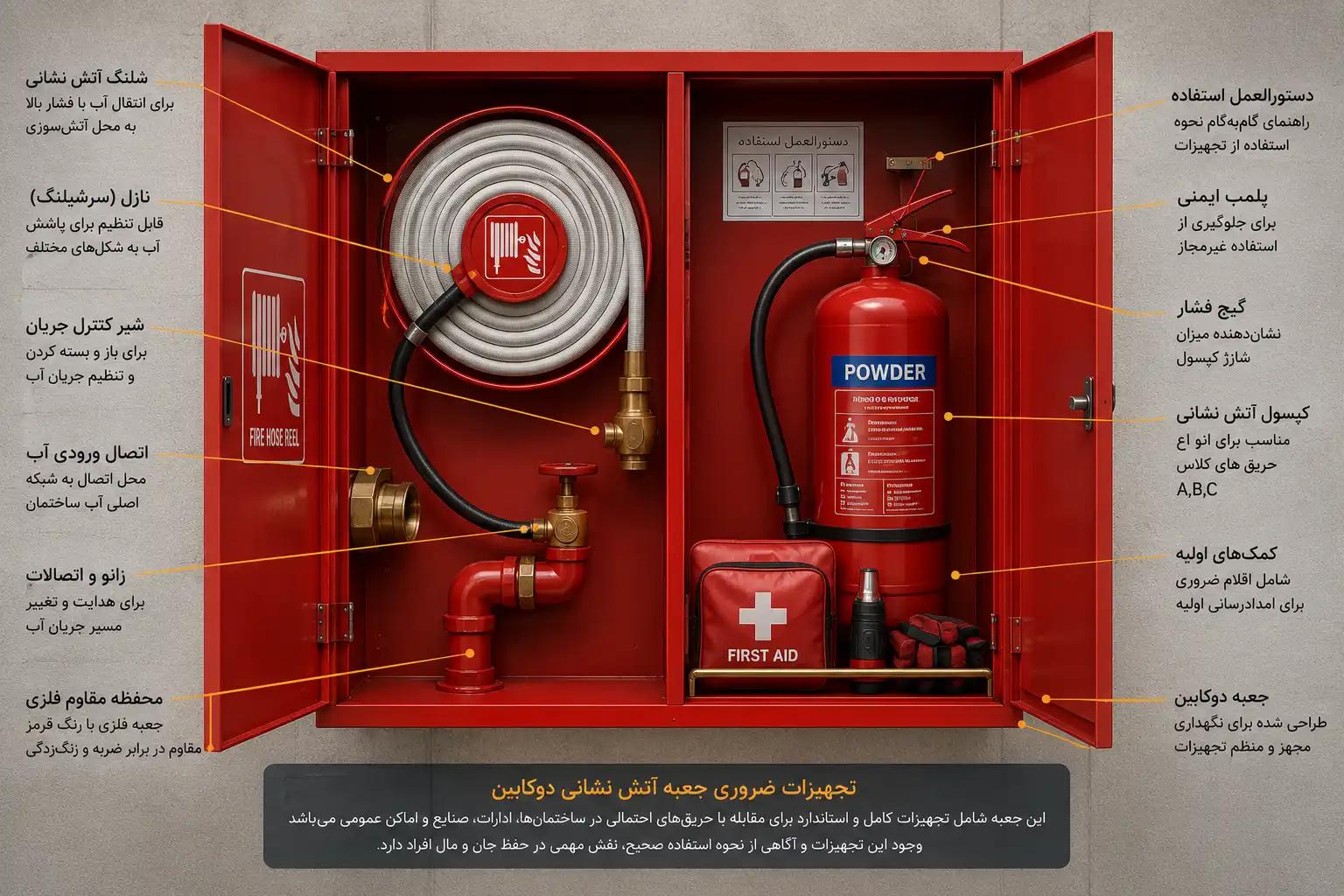 خرید جعبه آتش نشانی برای ساختمان